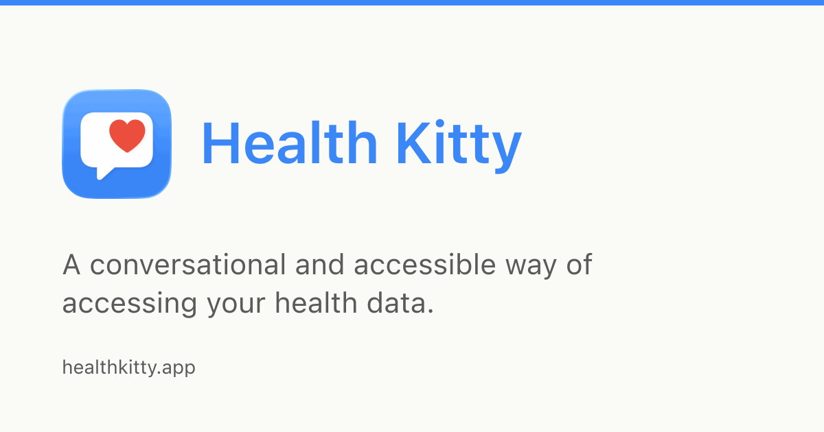 Health Kitty — ask questions about your Apple Health data